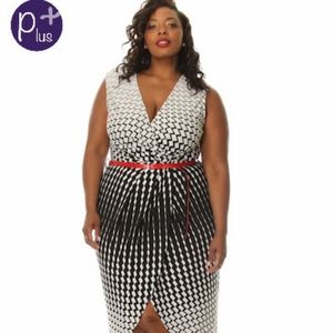 Plus Size Abstract Tulip Dress
